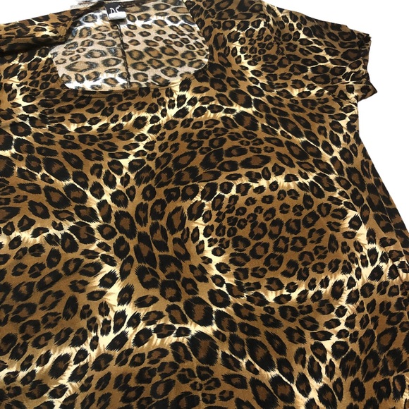 PER SEPTION Animal Print Short Sleeve Maxi Dress 3X USA - Picture 4 of 8